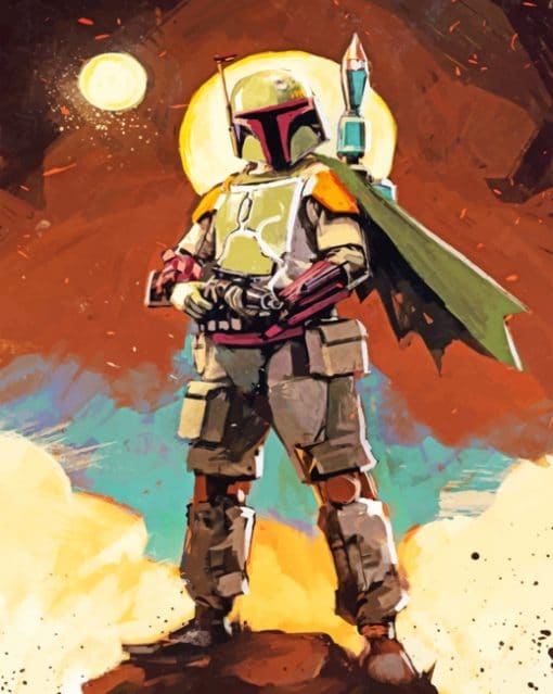 Boba Fett Star Wars paint by numbers