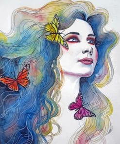 Butterfly Girl paint by numbers