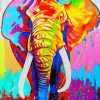 Colorful Elephant paint By Numbers