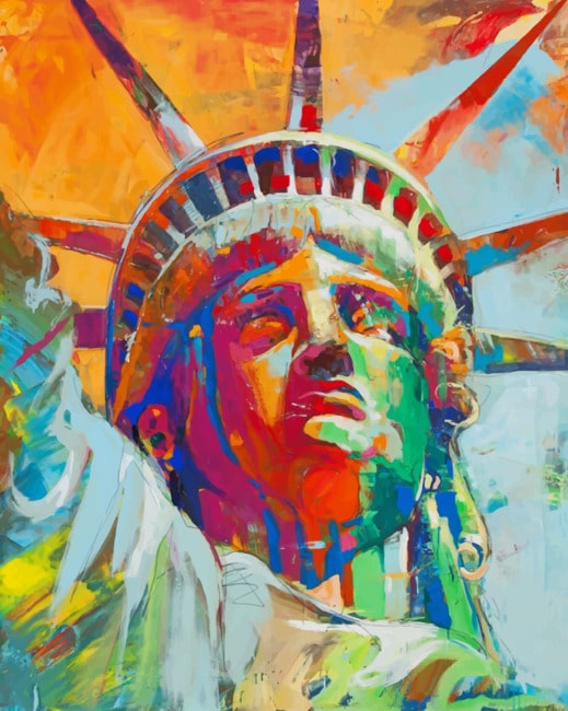 Colorful Statue Of Liberty paint By Numbers