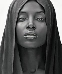 Dark Skin African American Model paint By Numbers