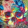 Floral Skull paint By Numbers