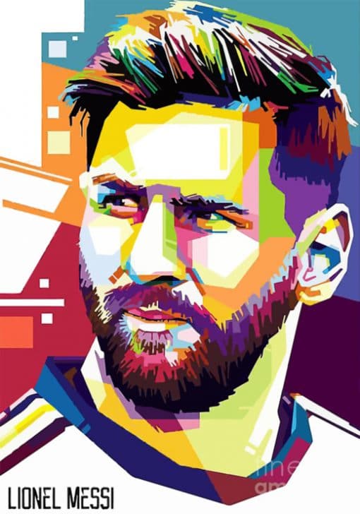 Messi Pop Art paint By Numbers