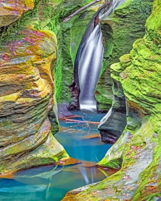 Ohio Waterfall paint By Numbers