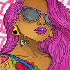 Pop Art Dope Girl paint By numbers