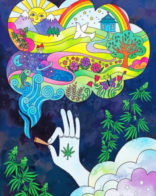 Psychedelic Stoned Art paint By Numbers