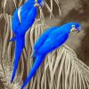 Royal Blue Parrot paint By Numbers