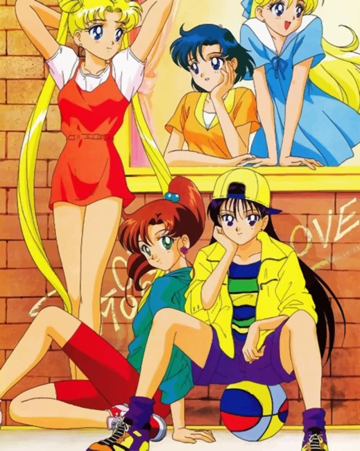Sailor Moon Group Mars paint By Numbers