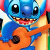 Stitch Playing Guitar paint By Numbers