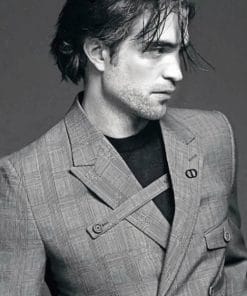 White And Black Robert Pattinson paint by Numbers