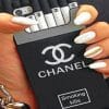 White And Gold Chanel Nails paint By numbers
