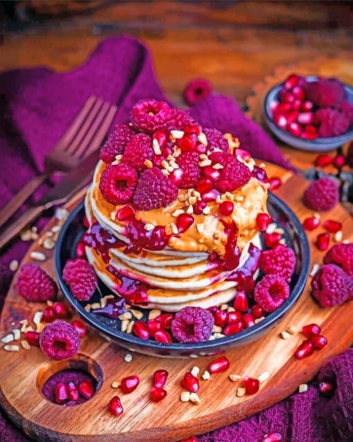 Yummy Beautiful Pancakes paint By Numbers
