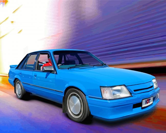 Blue Vk Commodore paint by numbers