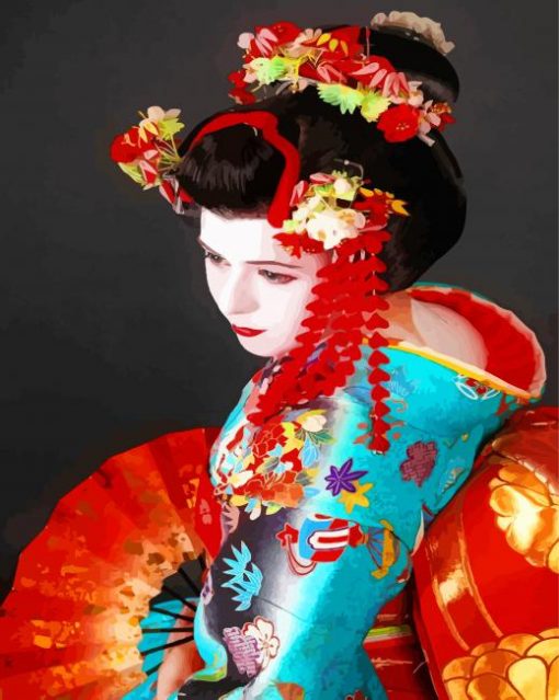 Aesthetic Geisha paint by numbers