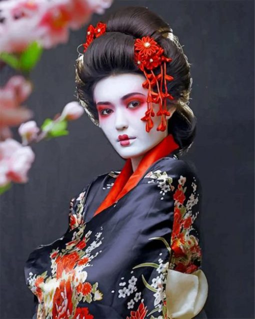 Geisha Woman paint by numbers