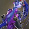 Cool Widowmaker paint by numbers