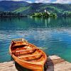 Wooden-Canoe-in-Lake-paint-by-numbers