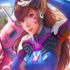 Adorable D Va paint by numbers