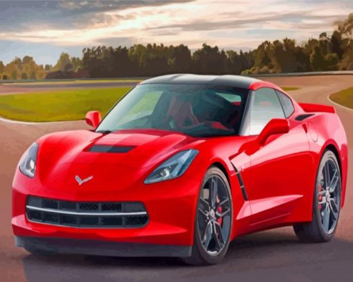 Aesthetic Corvette Grand Sport paint by numbers