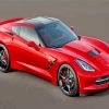 Red Corvette Grand Sport paint by numbers