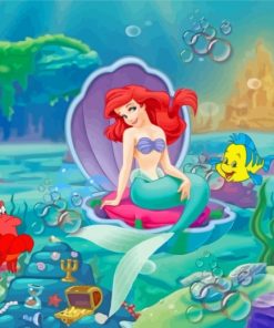 Ariel Mermaid Princess paint by numbers