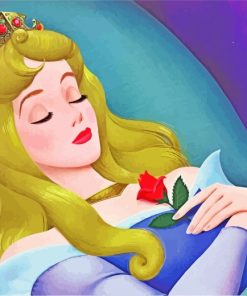 Aurora Sleeping Beauty paint by numbers