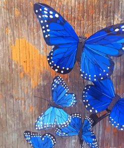 Blue Monarch Butterfly paint by numbers