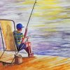 Boy And Grandpa Fishing Paint By Numbers 
