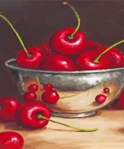 Cherries In Bowl Art paint by numbers