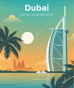 Dubai Poster paint by numbers