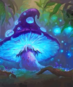 Fantasy Mushroom paint by numbers