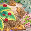 Hedgehog Family paint by numbers