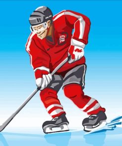 Ice Hockey Player paint by numbers