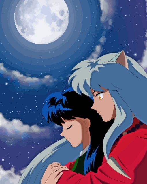 Inuyasha And Kikyo Love paint by numbers