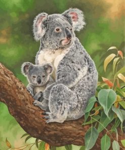 Koala Mother And Baby paint by numbers