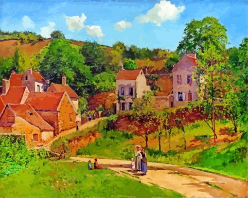 L-Hermitage-at-Pontoise-pissarro-paint-by-numbers