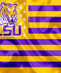 LSU Tigers Flag paint by numbers