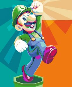 Luigi Super Mario Pop Art Paint by numbers