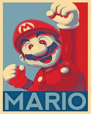 Mario Illustration paint by numbers