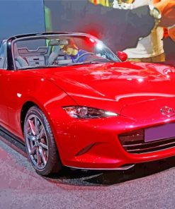 Red Mx5 Car paint by numbers