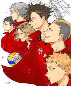 Nekoma Team paint by numbers