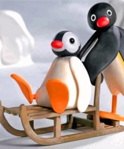 Pengu And His Friend paint by numbers