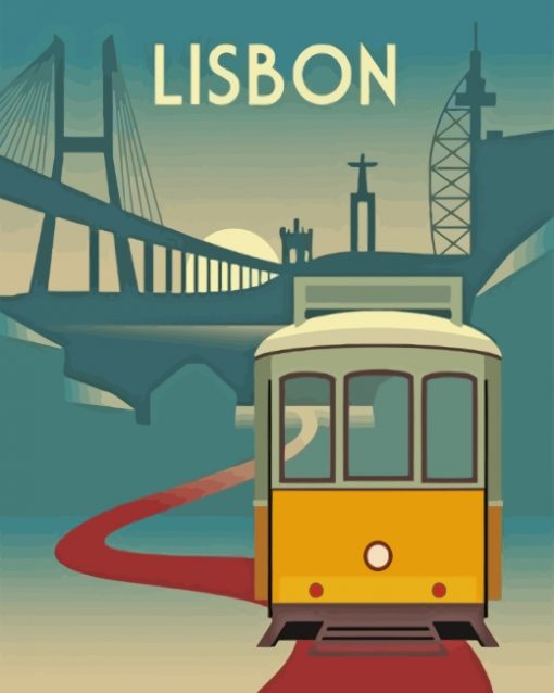 Portugal Lisbon Tram paint by numbers