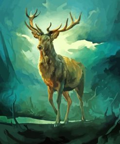 Stag Animal Art paint by numbers