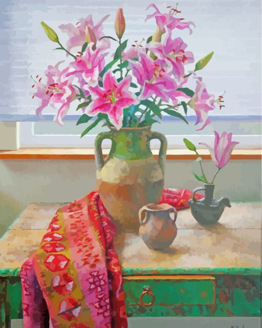 Still Life With Lilies paint by numbers