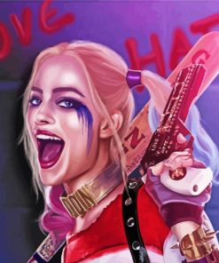 Suicide Squad Harley Quinn paint by numbers