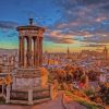 Sunset Dugald Stewart Monument Paint by numbers