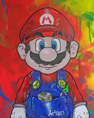 Super Mario Bros Art paint by numbers