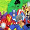 The Avengers Cartoon Paint by numbers