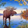 Wildlife Moose paint by numbers
